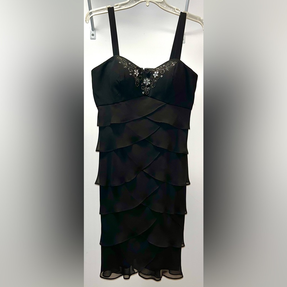 👠SL Fashions Black Cocktail Dress with Crystal Beading – Elegant & Timeless ✨
